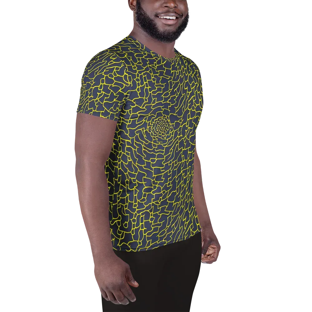 Nightshade Maze on Men's Athletic T-Shirt — Right