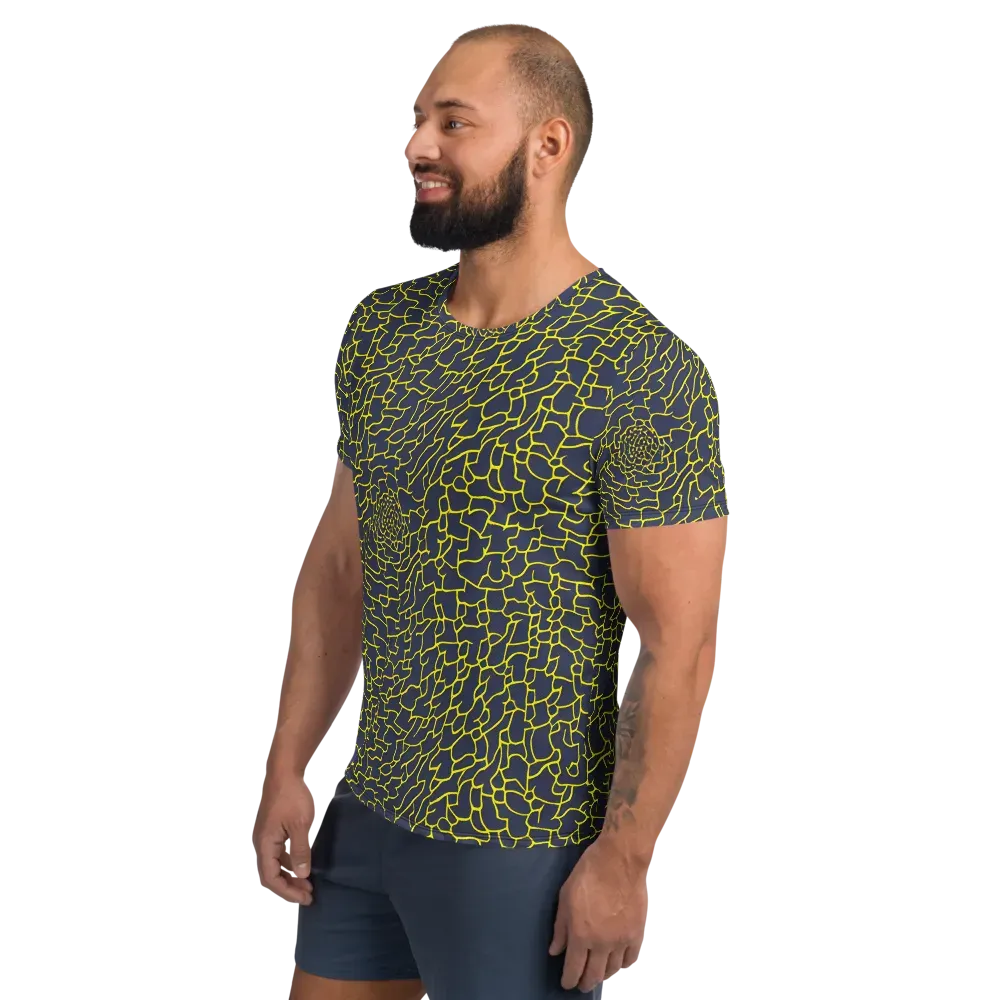 Nightshade Maze on Men's Athletic T-Shirt — Left