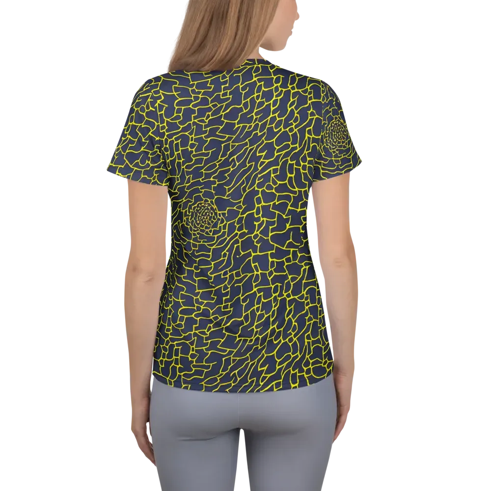 Nightshade Maze on Women's Athletic T-Shirt — Back