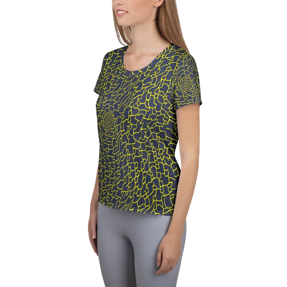 Nightshade Maze on Women's Athletic T-Shirt — Left