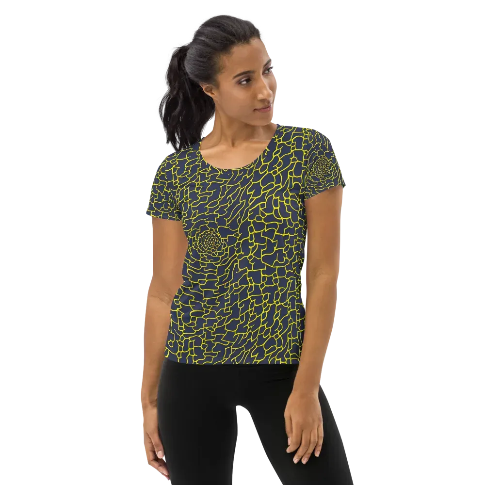 Nightshade Maze on Women's Athletic T-Shirt — Front
