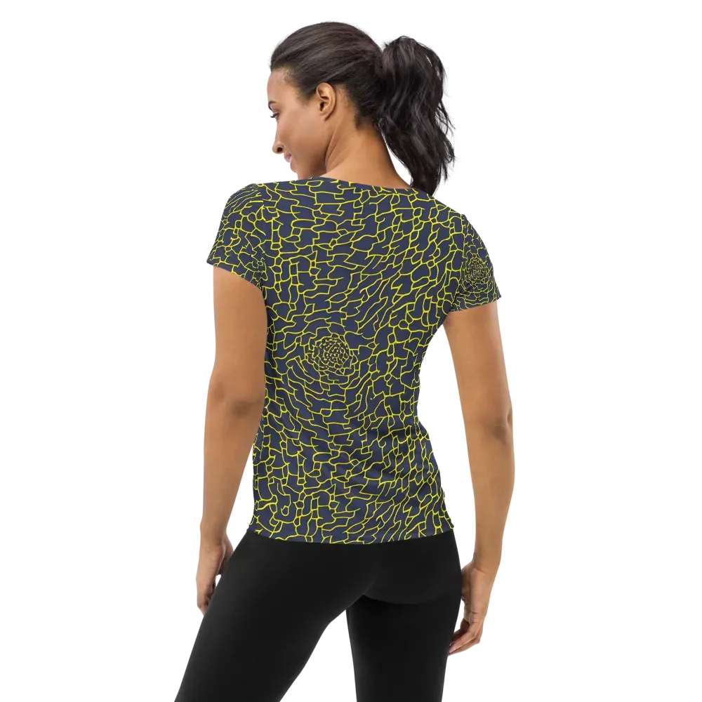 Nightshade Maze on Women's Athletic T-Shirt — Back