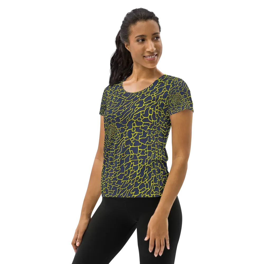Nightshade Maze on Women's Athletic T-Shirt — Left