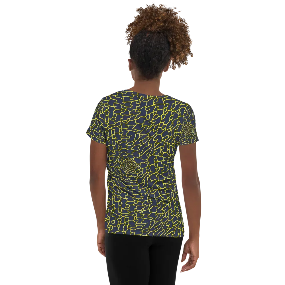 Nightshade Maze on Women's Athletic T-Shirt — Back