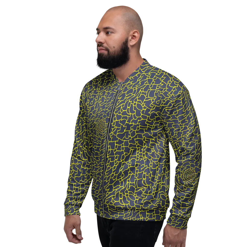 Nightshade Maze on Bomber Jacket — Left