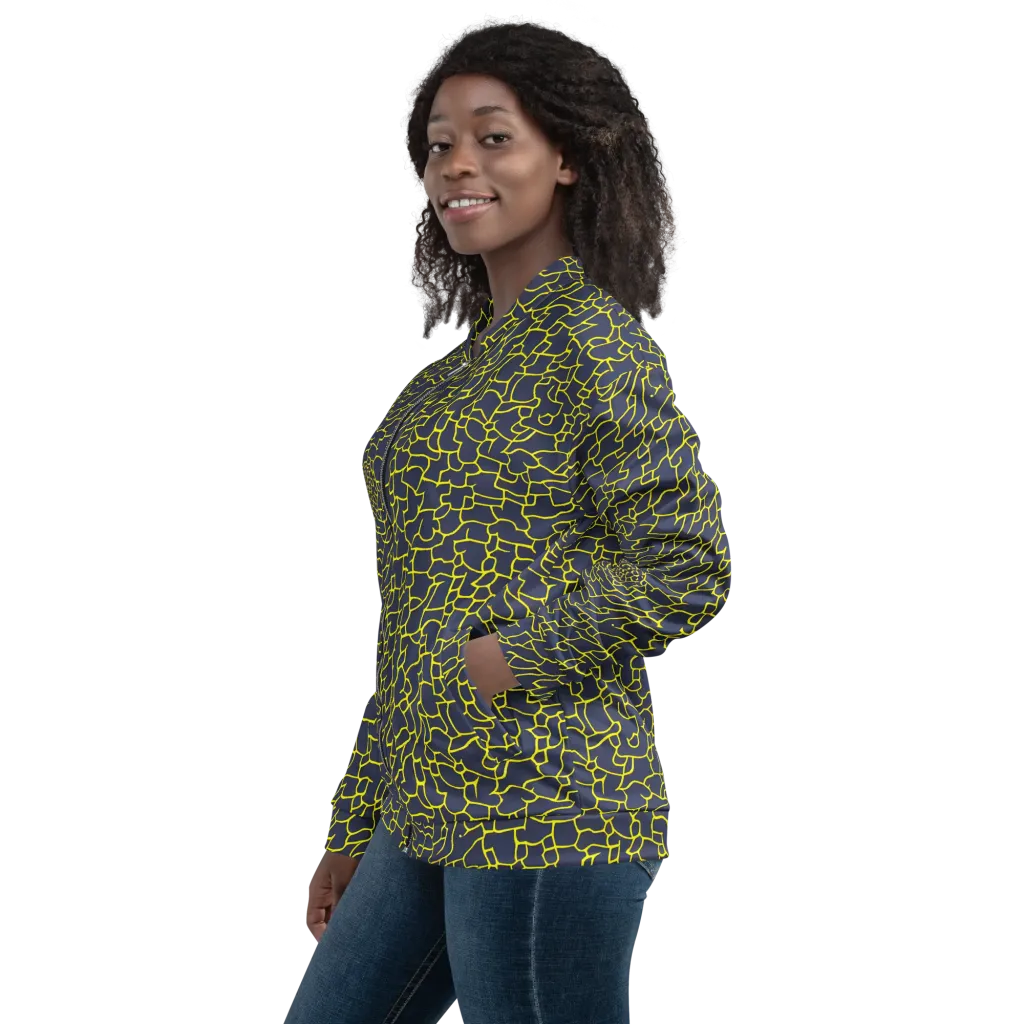 Nightshade Maze on Bomber Jacket — Left