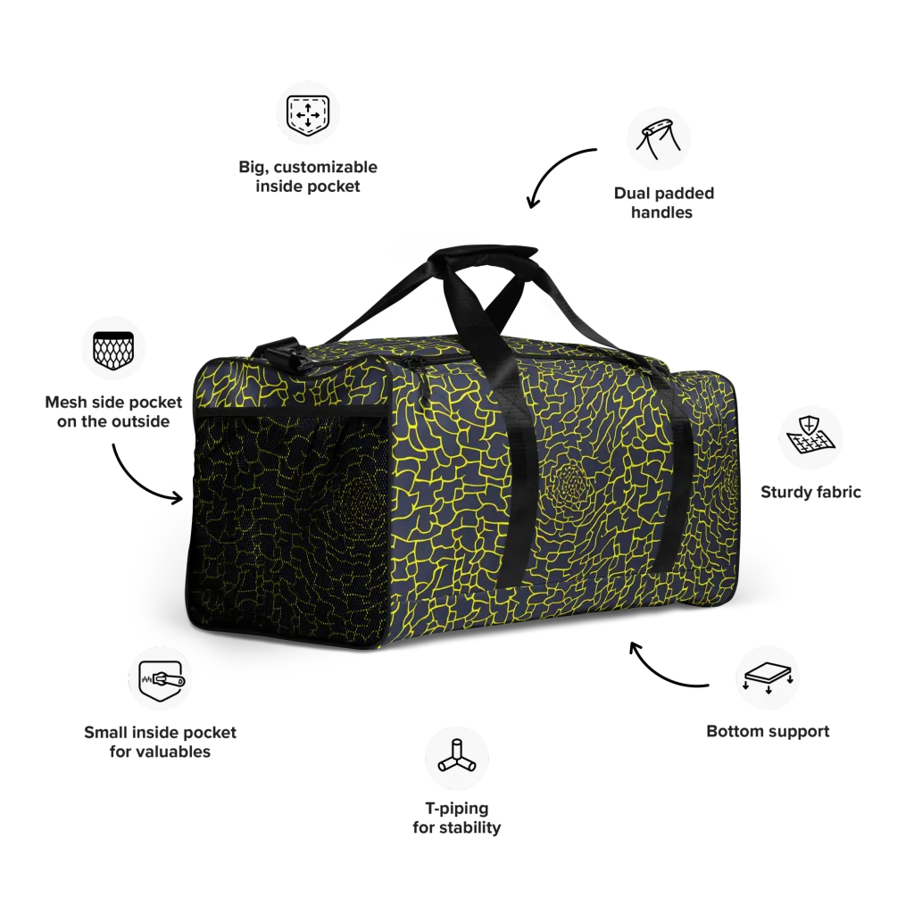 Nightshade Maze on Duffle Bag — Right Front