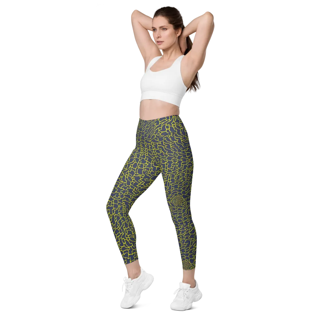 Nightshade Maze on Leggings with Pockets — Left Front