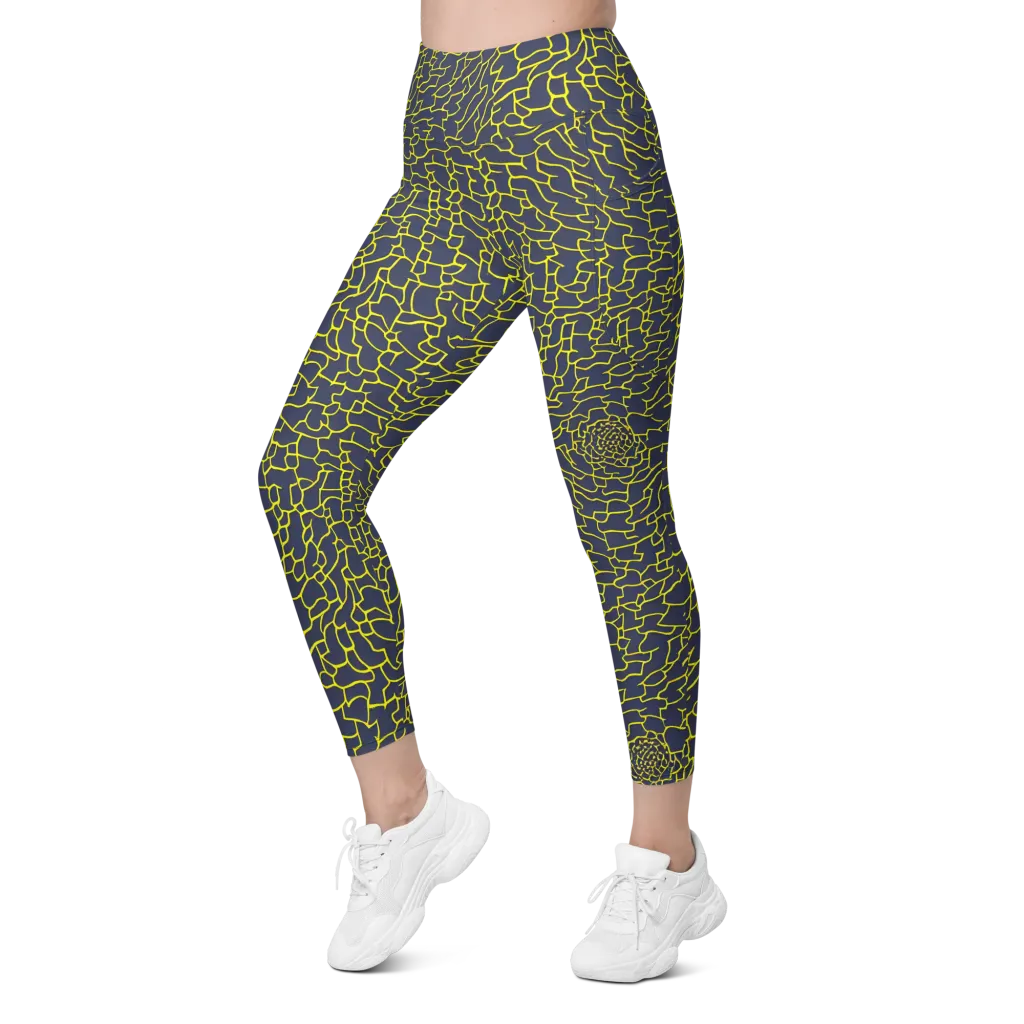 Nightshade Maze on Leggings with Pockets — Left Front