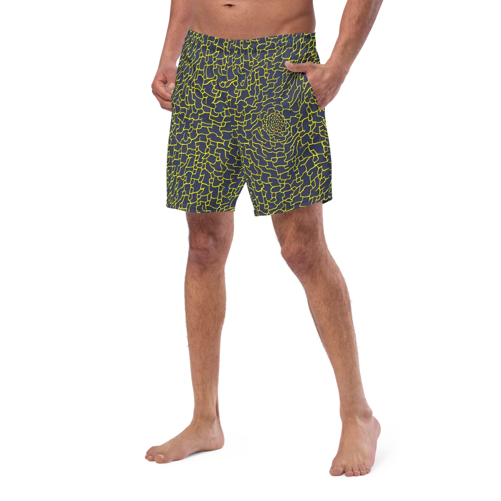 Nightshade Maze on Swim Trunks — Left Front