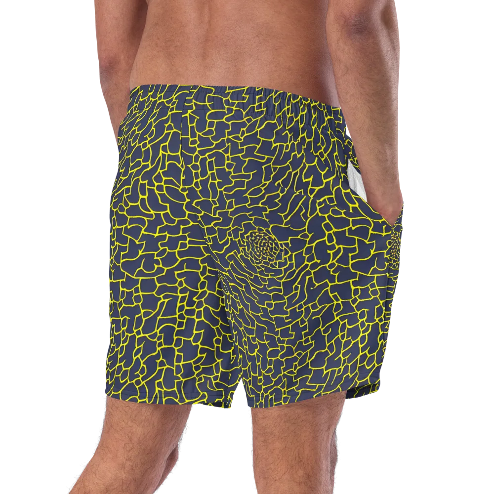 Nightshade Maze on Swim Trunks — Right Back