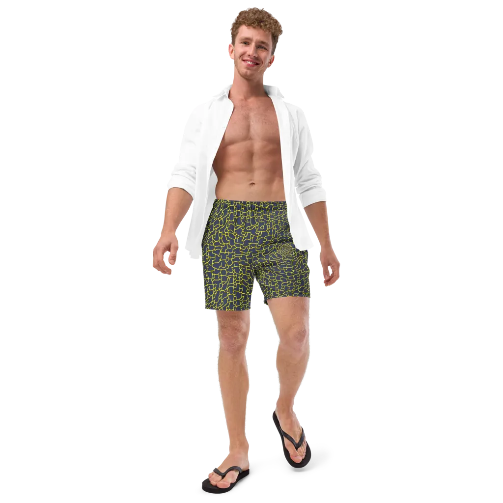 Nightshade Maze on Swim Trunks — Front