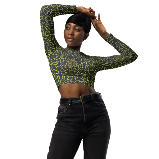 Nightshade Maze on a Long Sleeve Crop Top