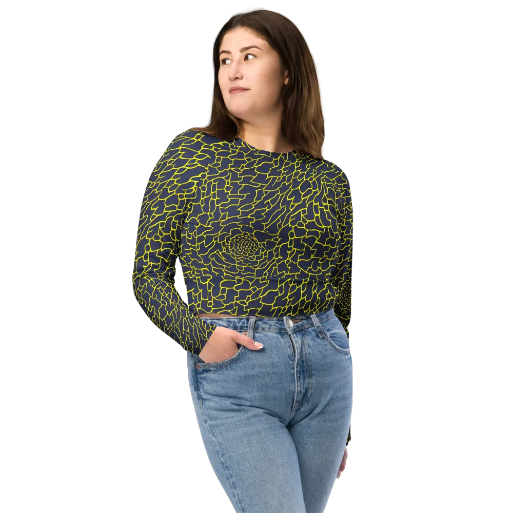 Nightshade Maze on Long Sleeve Crop Top — Front