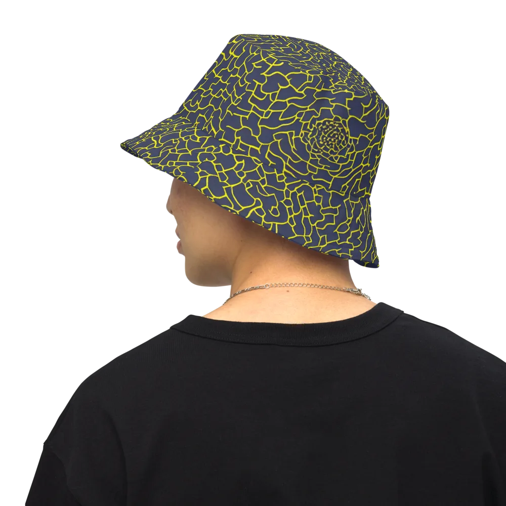 Nightshade Maze on Reversible Bucket Hat — Back Inside