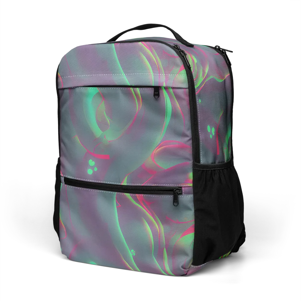 Neon Whisper on Utility Backpack — Left Front