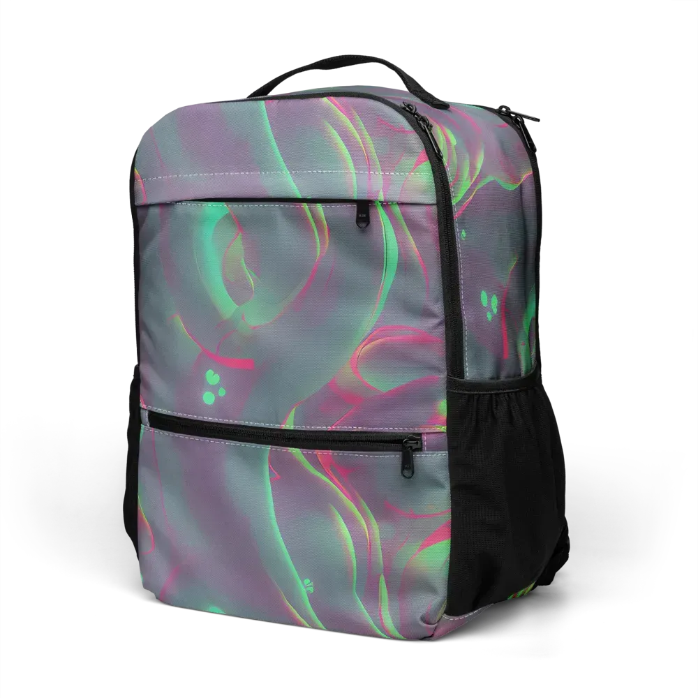 Neon Whisper on Utility Backpack — Left Front