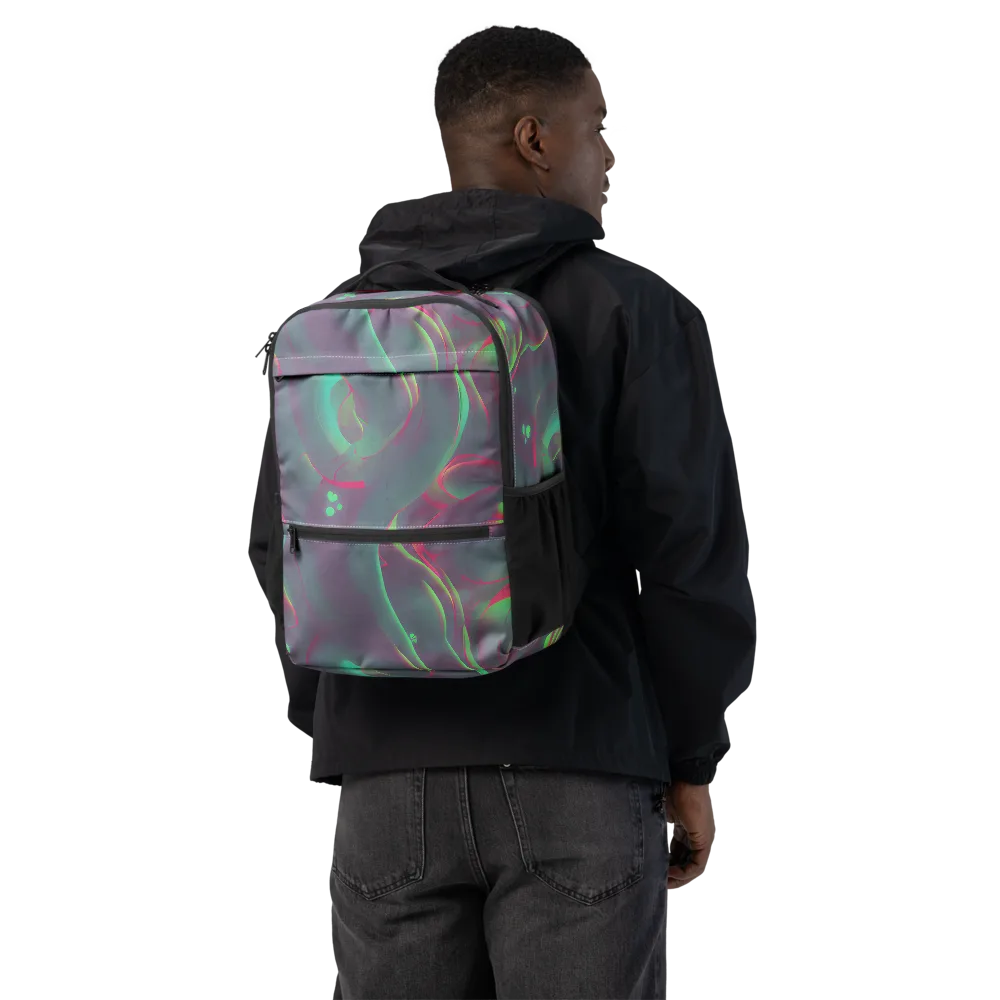 Neon Whisper on Utility Backpack — Back