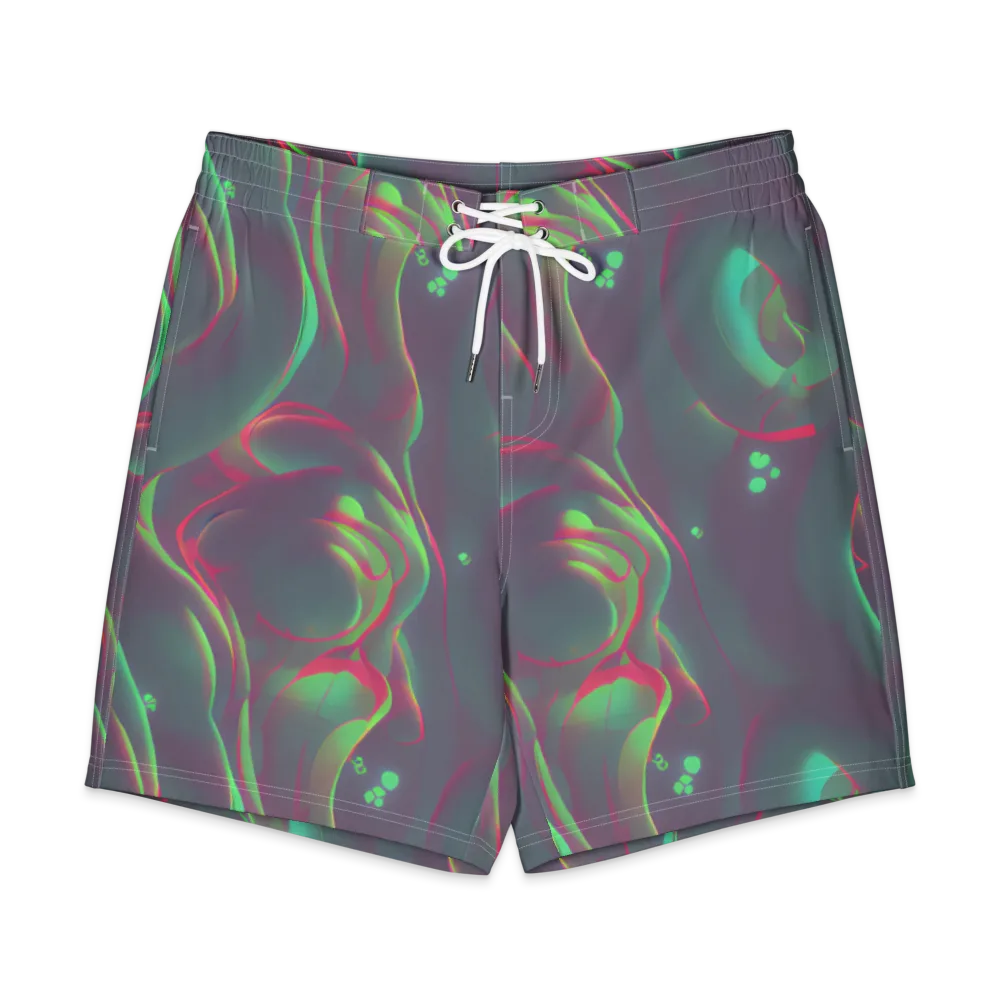 Neon Whisper on Men's Board Shorts — Front