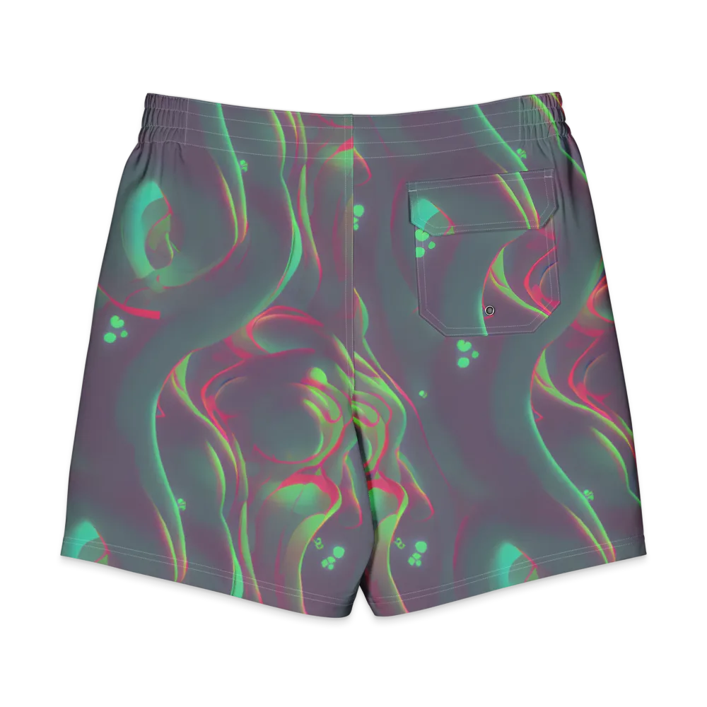 Neon Whisper on Men's Board Shorts — Back