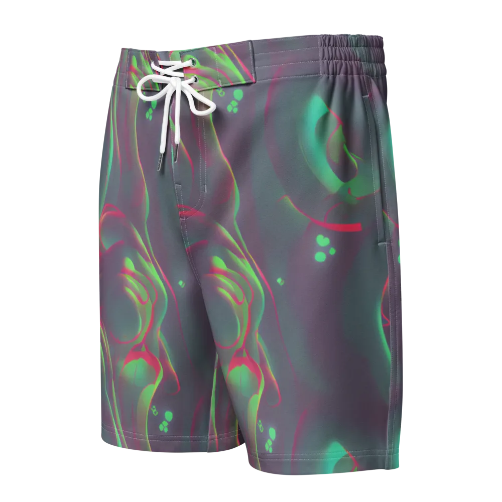 Neon Whisper on Men's Board Shorts — Front