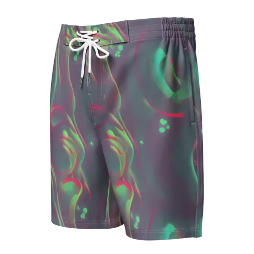 Neon Whisper on a Men's Board Shorts
