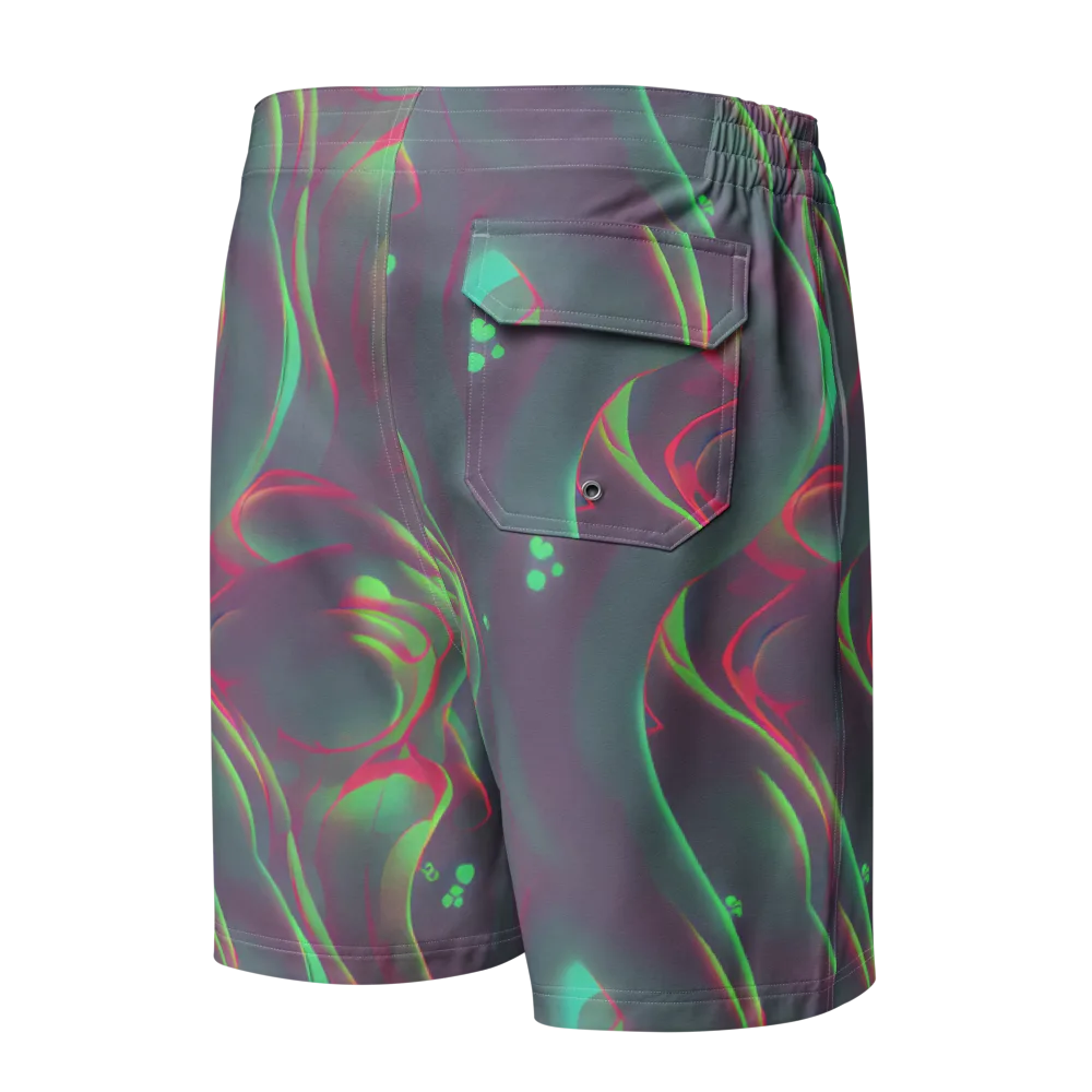 Neon Whisper on Men's Board Shorts — Back