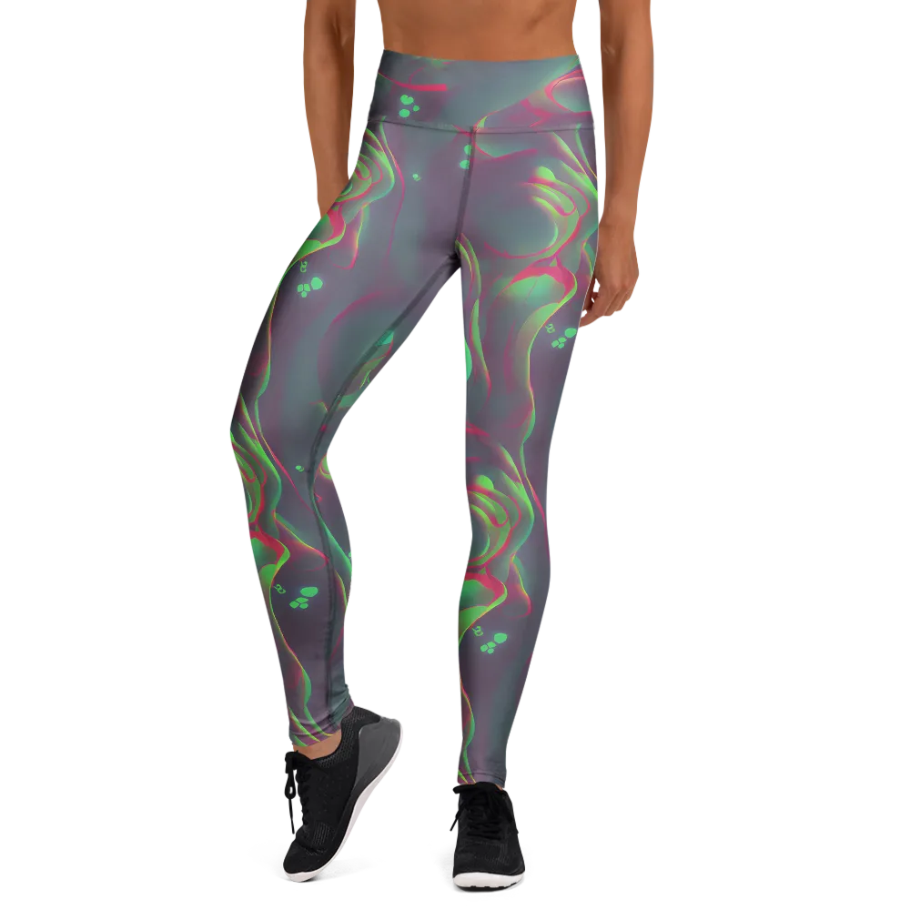 Neon Whisper on Yoga Leggings — Front