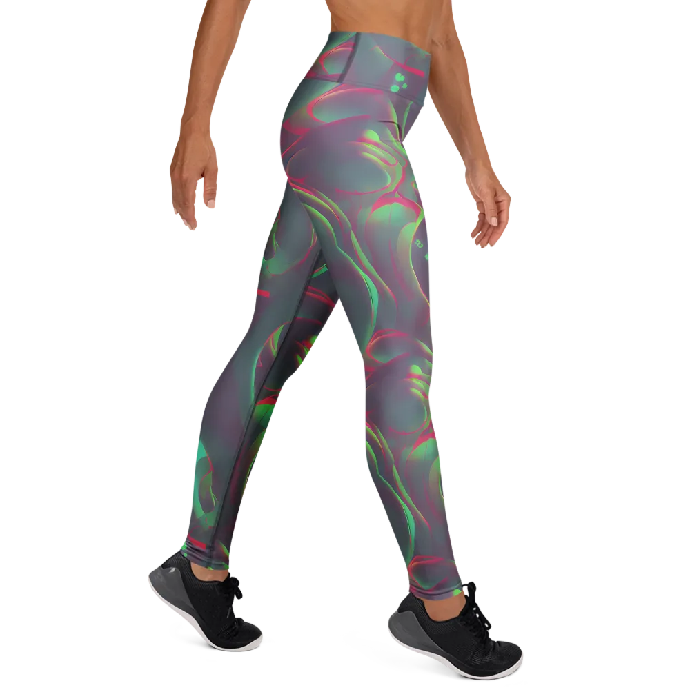 Neon Whisper on Yoga Leggings — Right