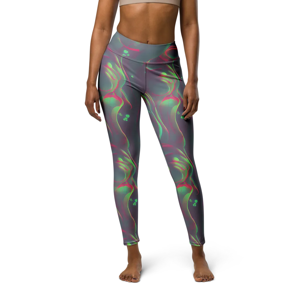 Neon Whisper on Yoga Leggings — Front