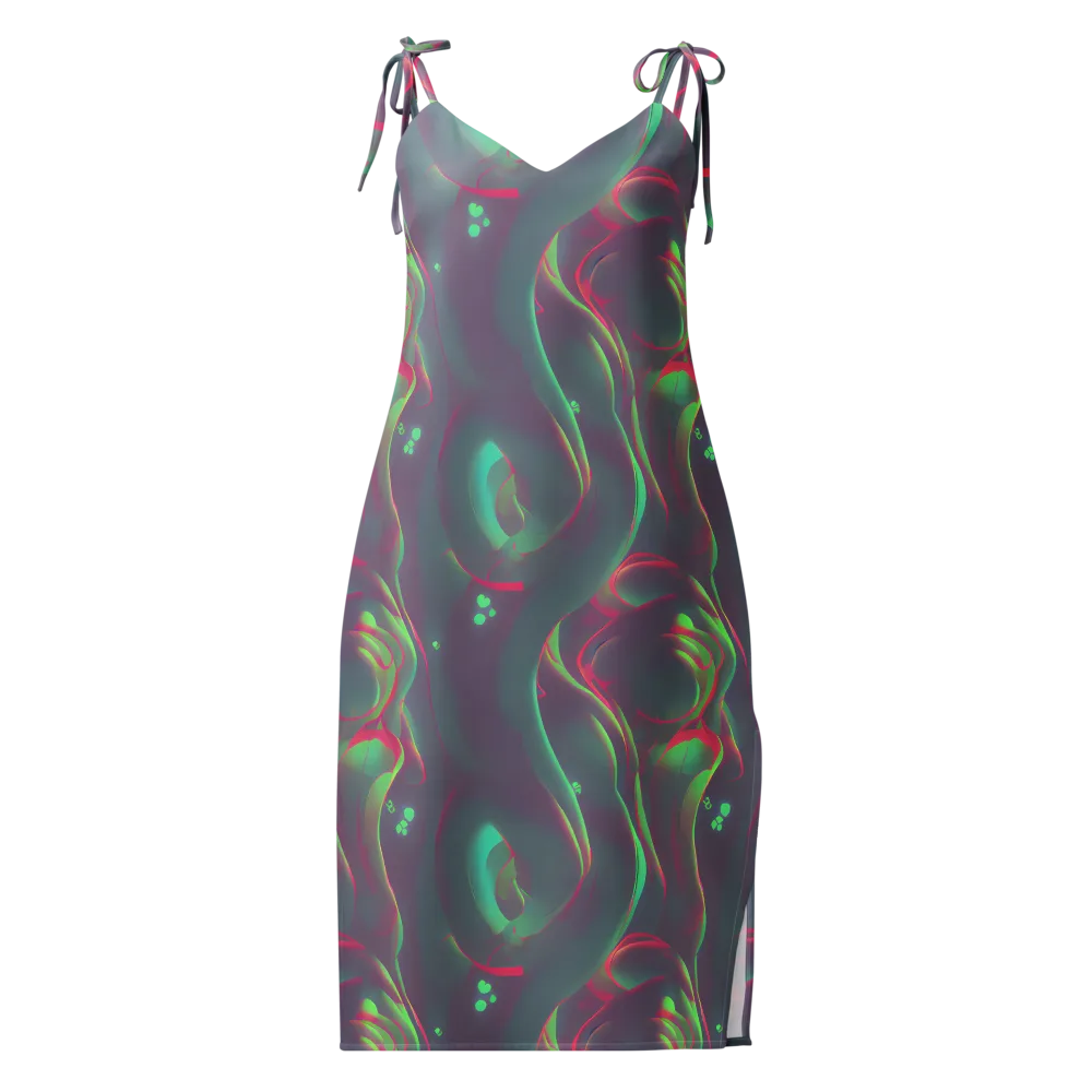 Neon Whisper on Slip Dress — Front