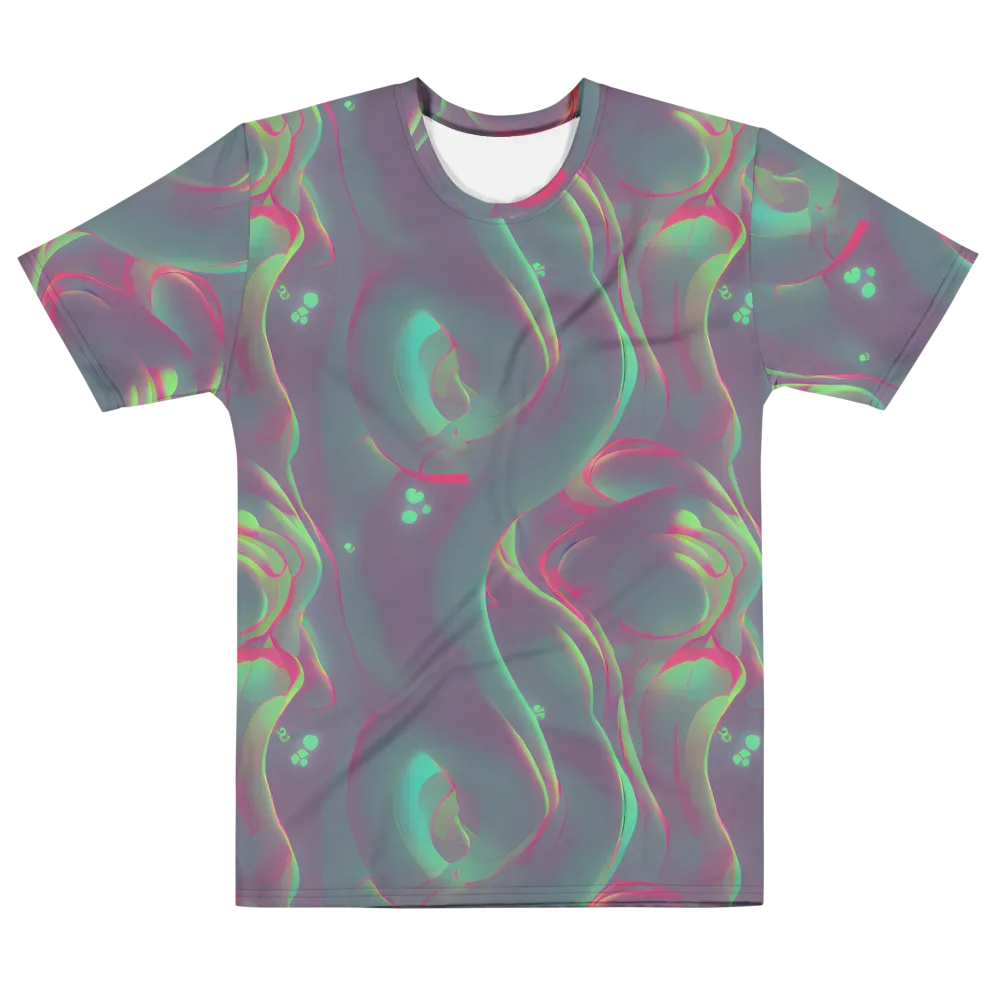 Neon Whisper on Men's Cotton Crew Neck T-Shirt — Front