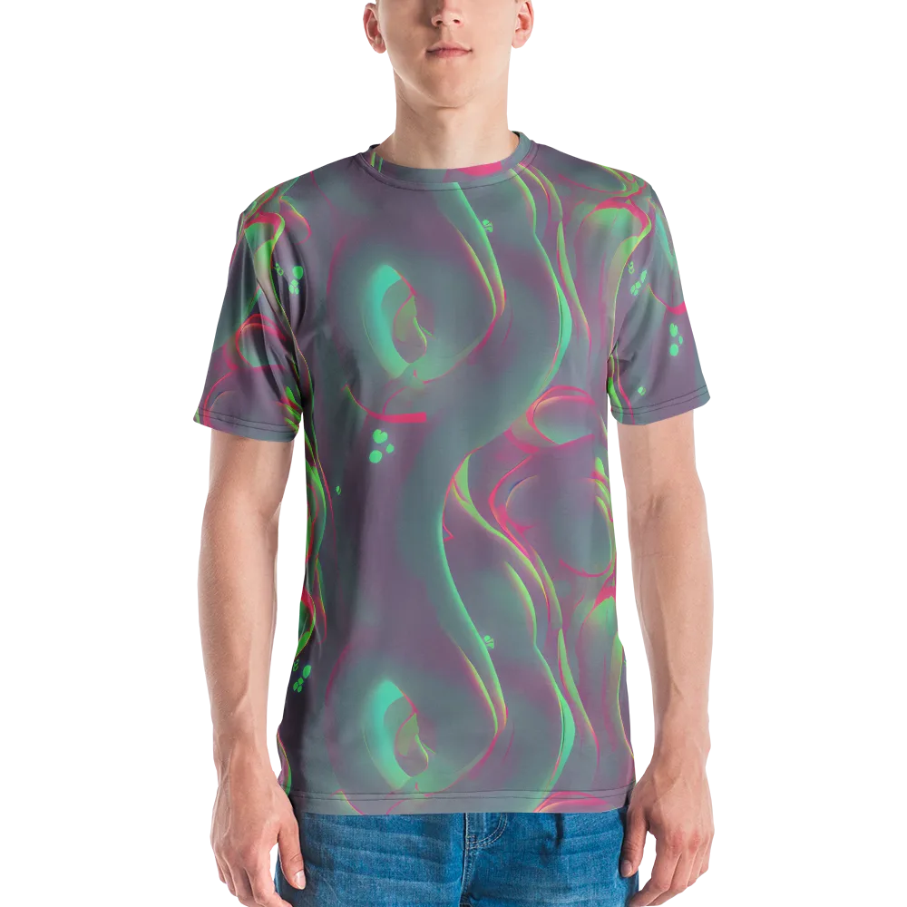 Neon Whisper on Men's Crew Neck T-Shirt — Front