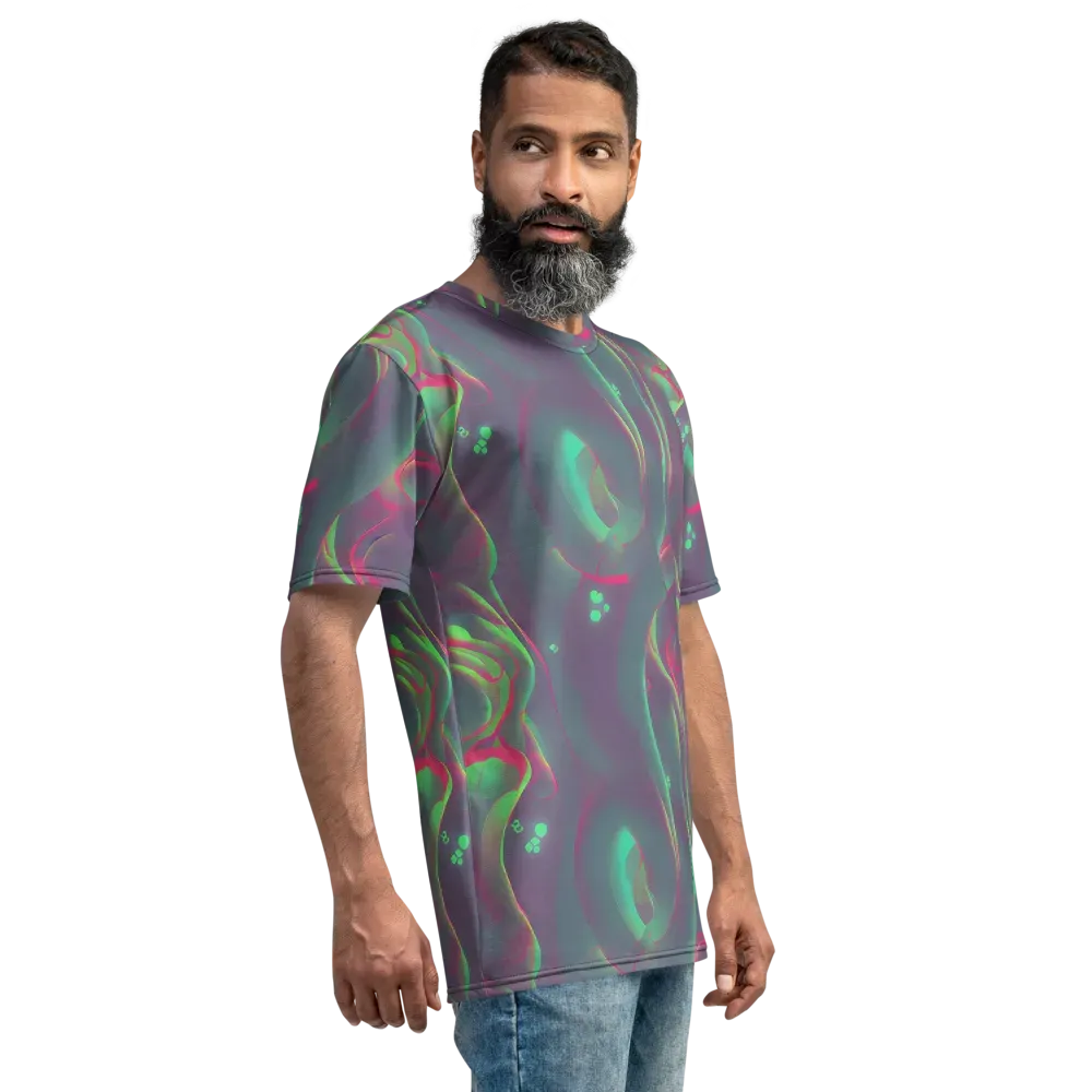 Neon Whisper on Men's Crew Neck T-Shirt — Right