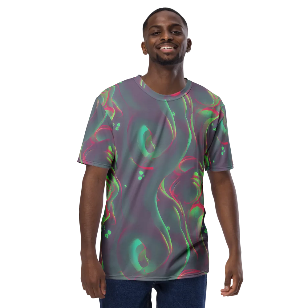 Neon Whisper on Men's Crew Neck T-Shirt — Front