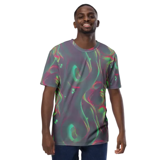 Neon Whisper on a Men's Crew Neck T-Shirt