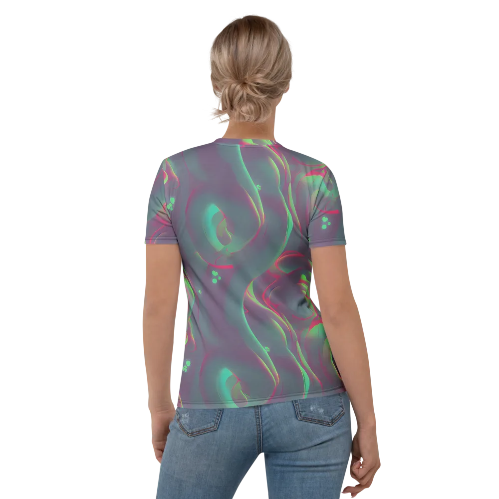 Neon Whisper on Women's Crew Neck T-Shirt — Back