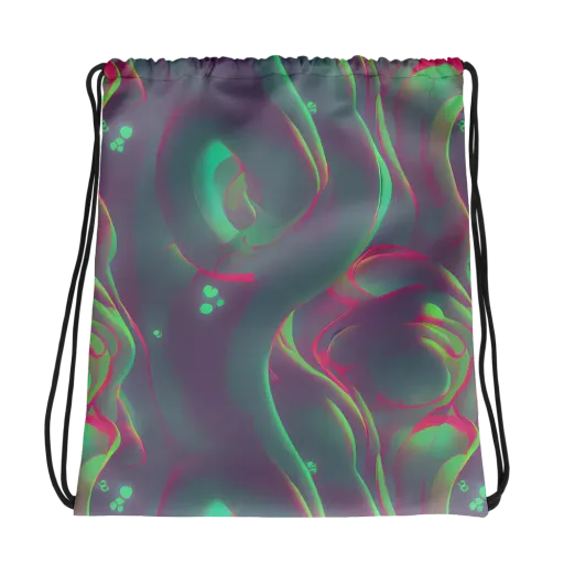 Neon Whisper on a Drawstring Bag