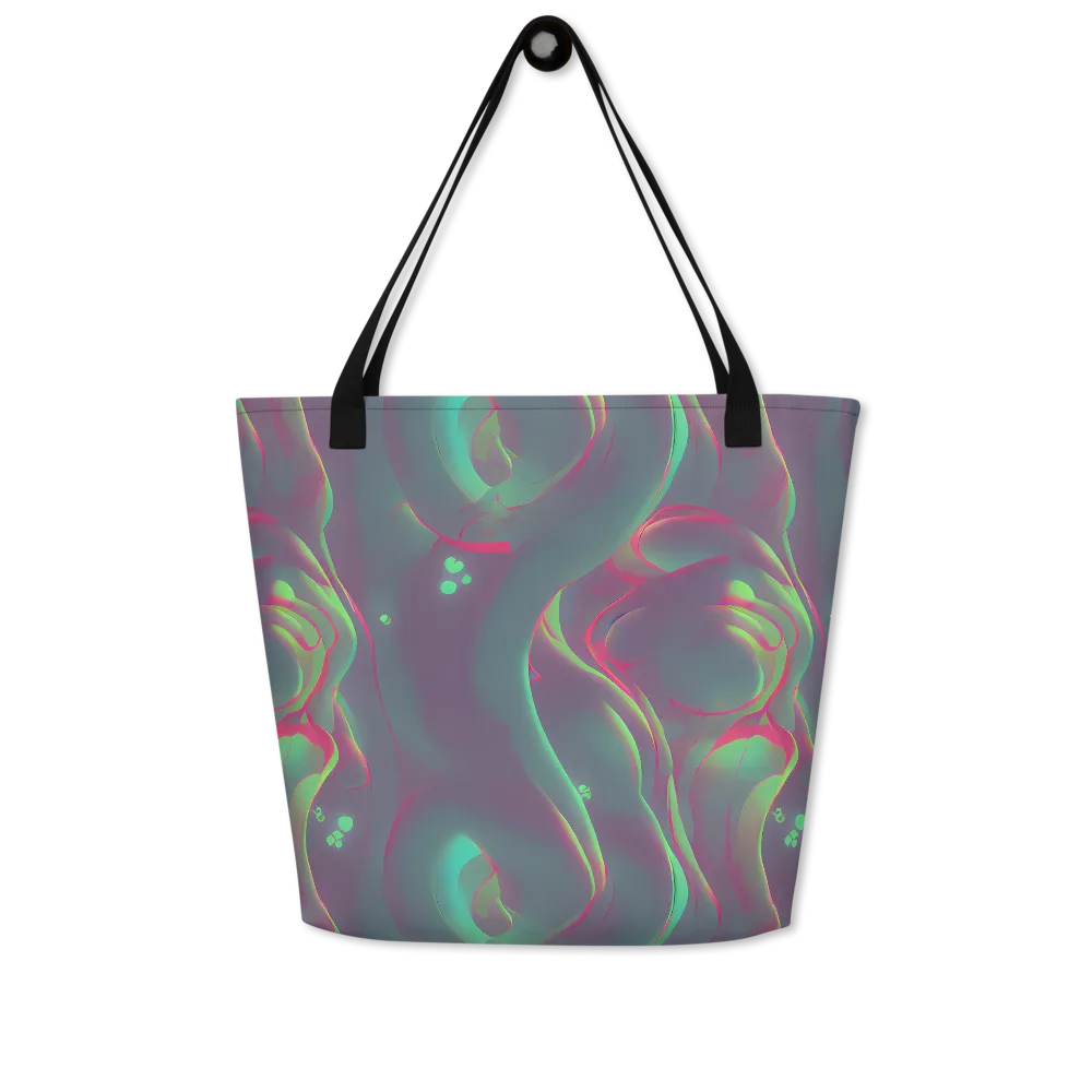 Neon Whisper on Large Tote Bag W/ Pocket — Front