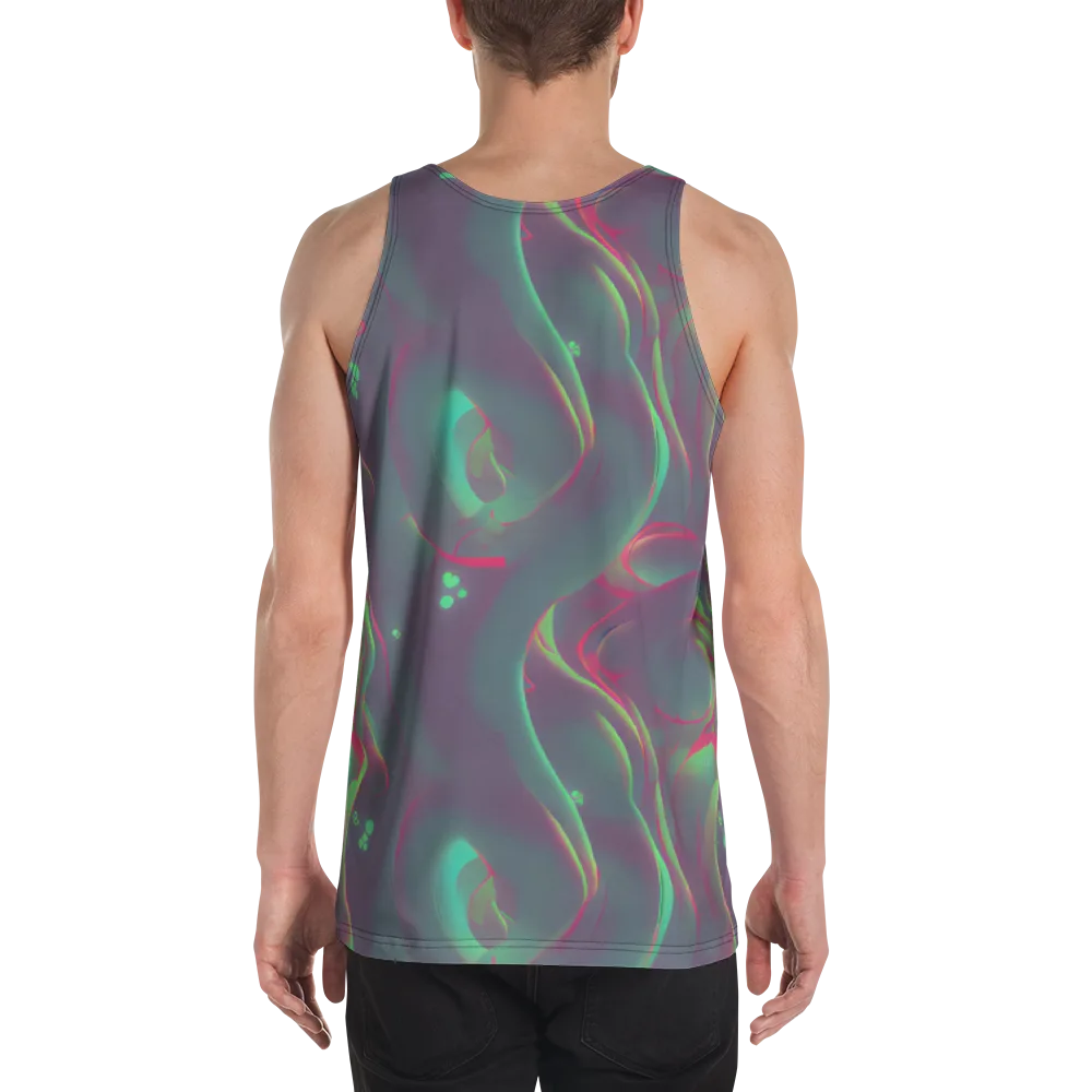 Neon Whisper on Men's Tank Top — Back