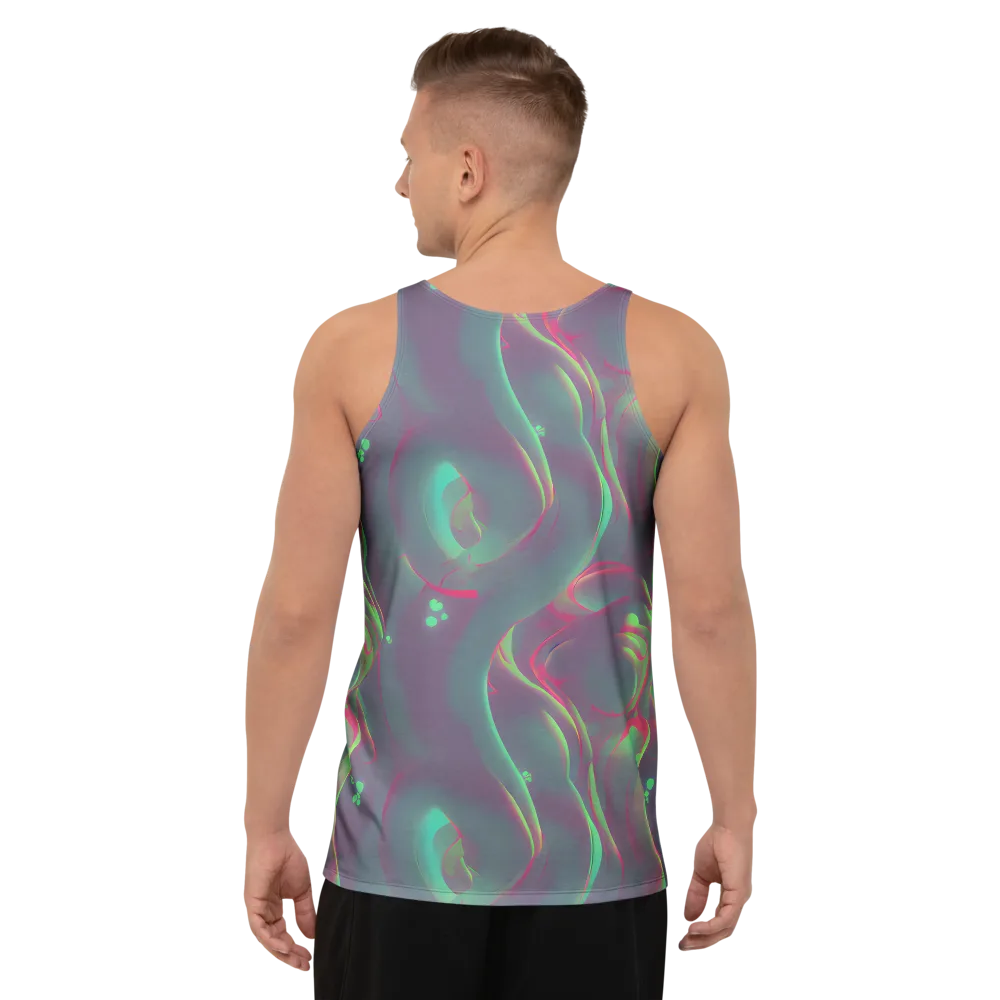 Neon Whisper on Men's Tank Top — Back