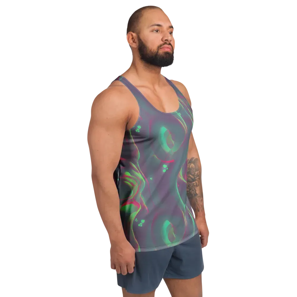Neon Whisper on Men's Tank Top — Right Front