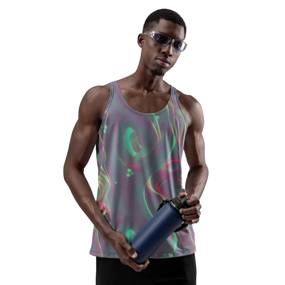 Neon Whisper on Men's Tank Top — Front