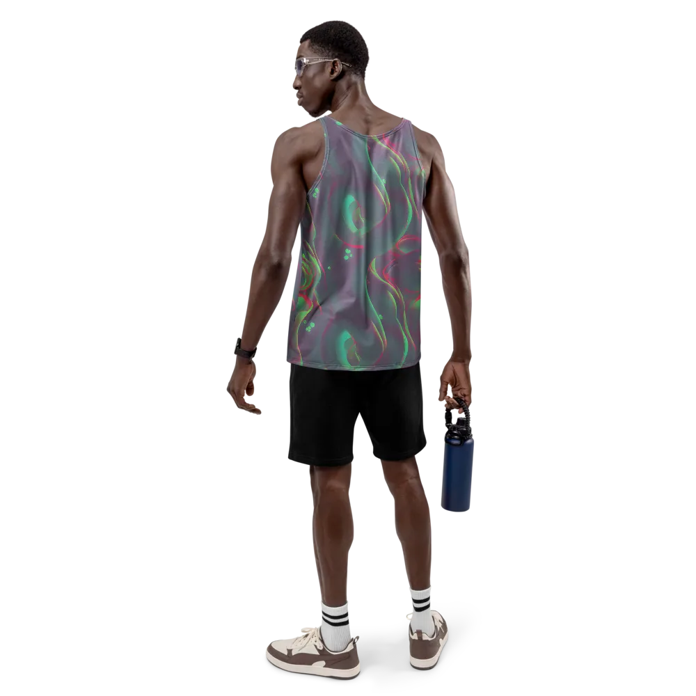 Neon Whisper on Men's Tank Top — Back