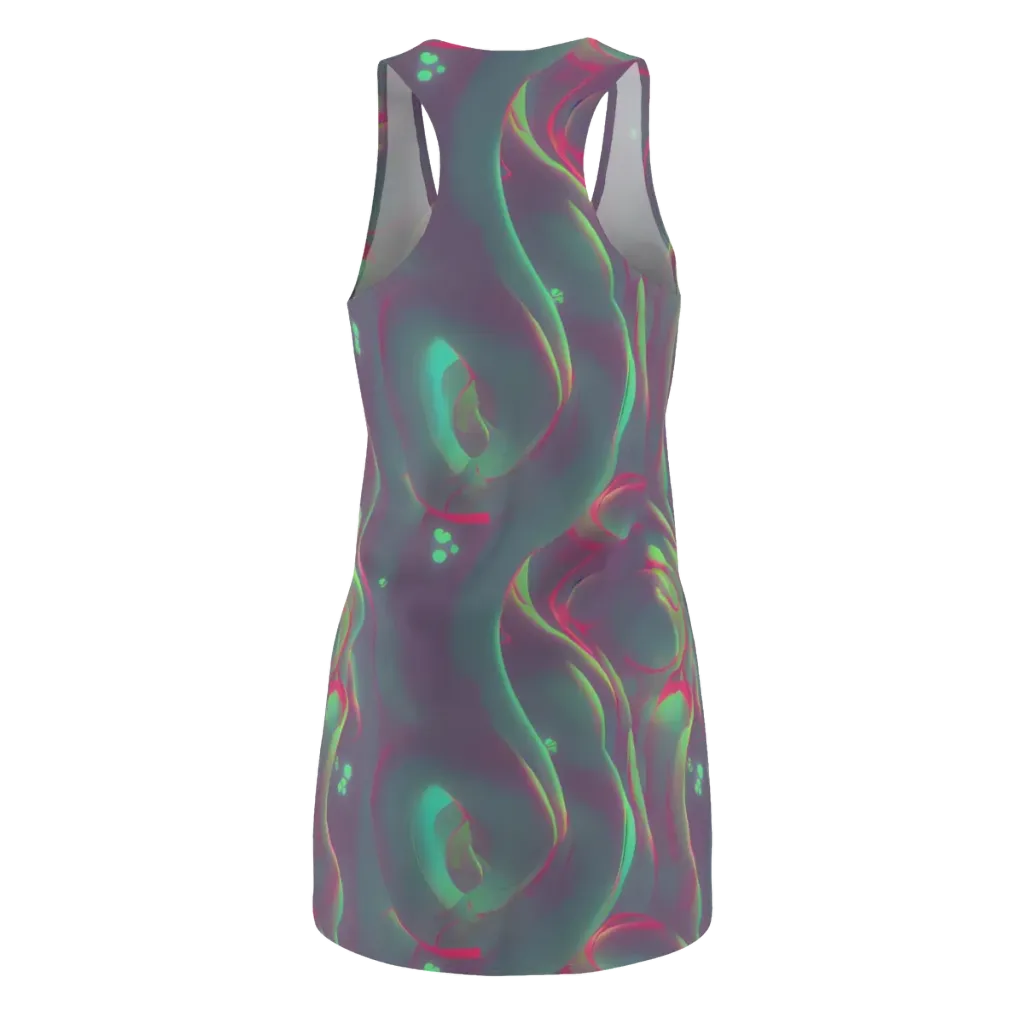 Neon Whisper on Racerback Dress — Back