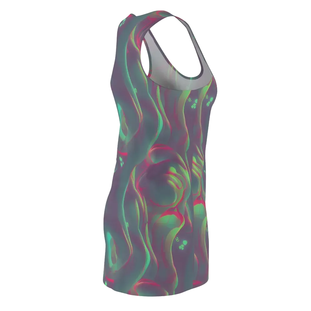 Neon Whisper on Racerback Dress — Back Side