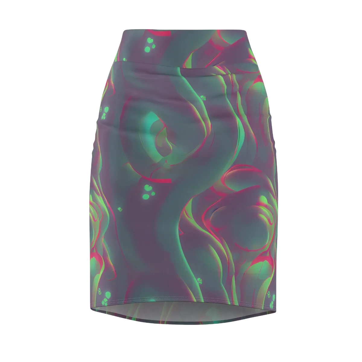 Neon Whisper on Pencil Skirt — Front