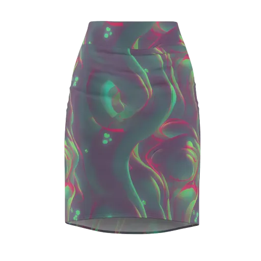 Neon Whisper on a Pencil Skirt