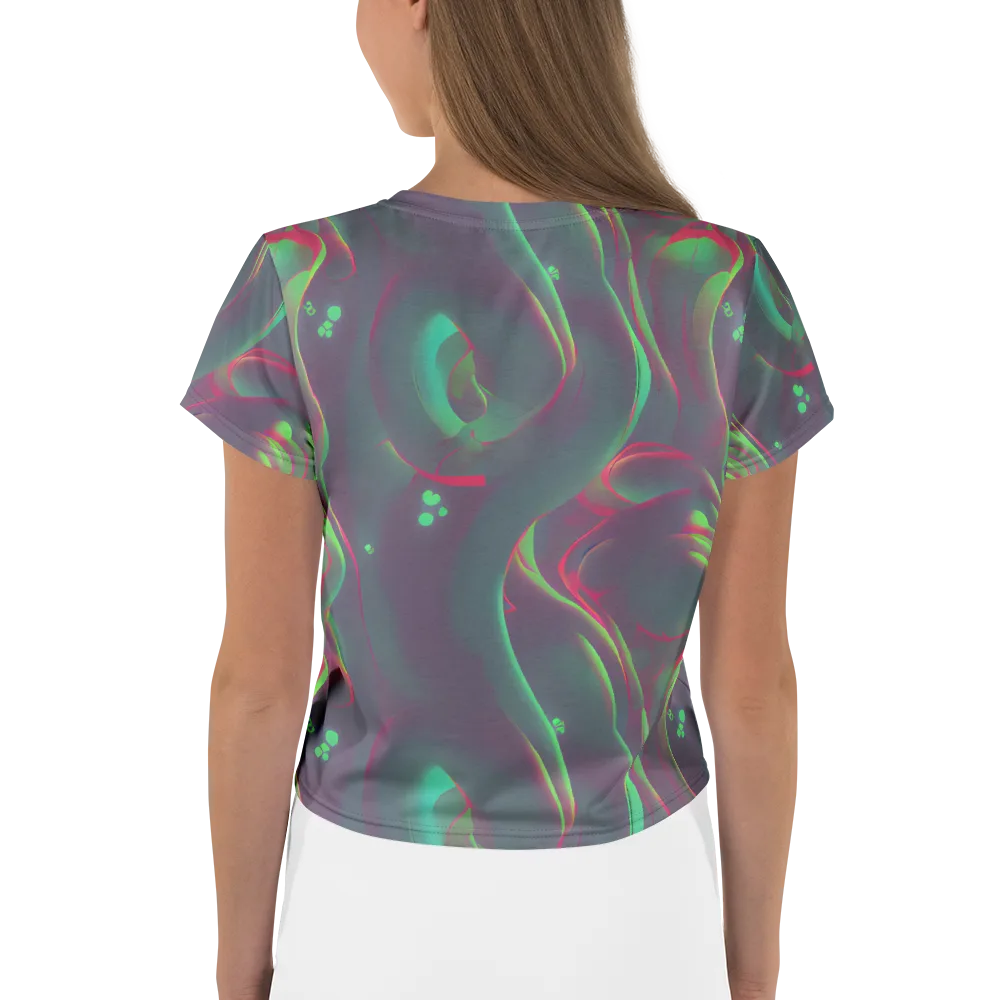 Neon Whisper on Crop Tee — Back