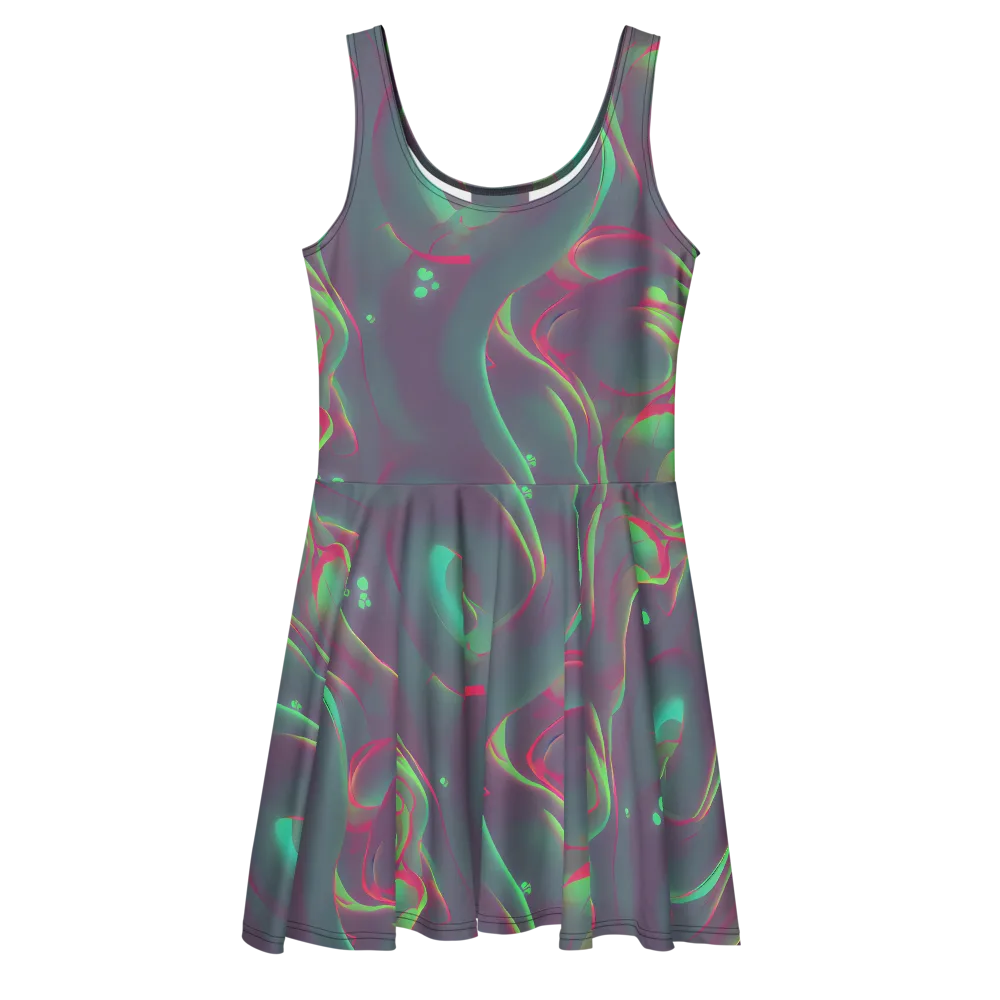 Neon Whisper on Skater Dress — Front